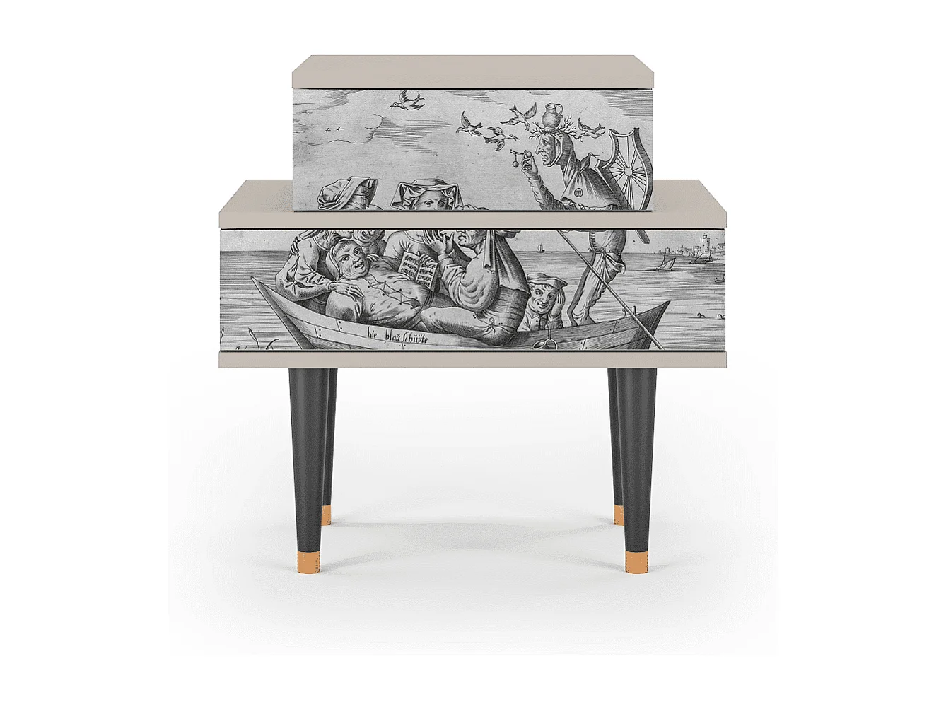 Criado-mudo - 58х58х41 cm - NS1 - Blau Schuyte, Areia