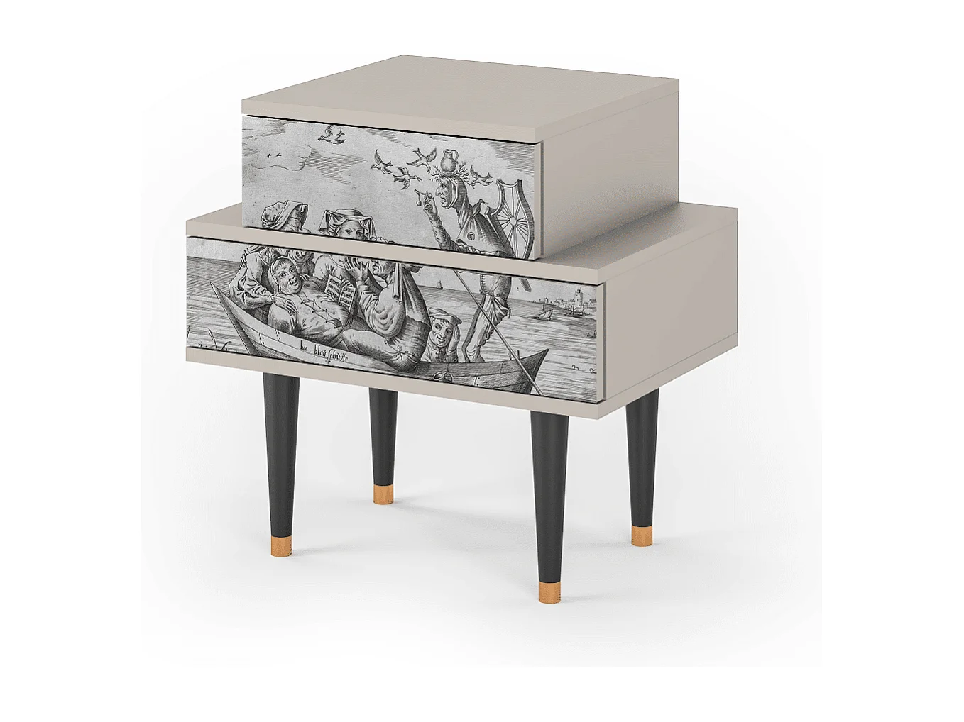 Criado-mudo - 58х58х41 cm - NS1 - Blau Schuyte, Areia