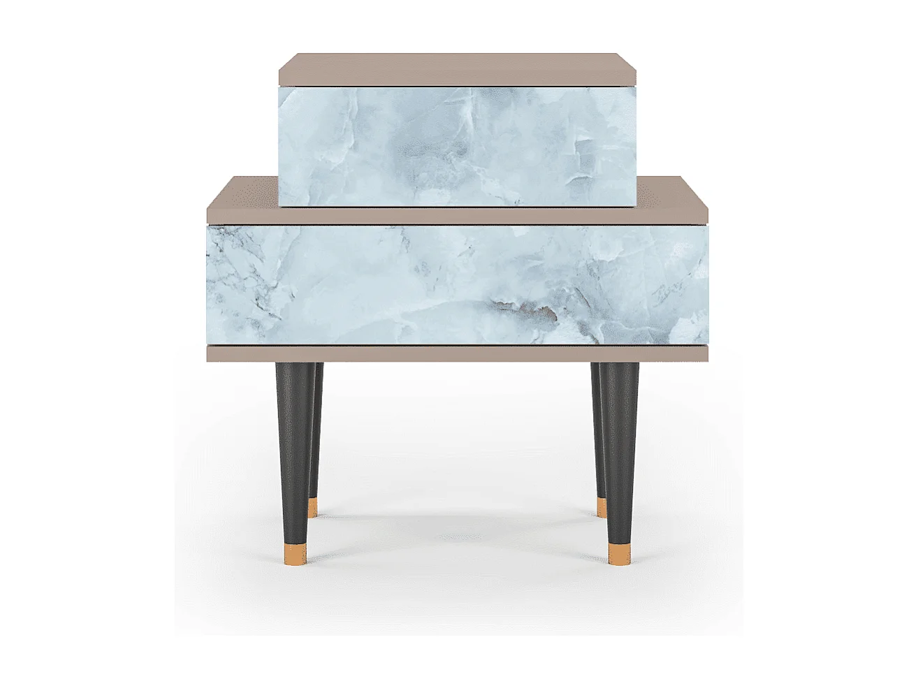 Table de nuit - 58х58х41 cm - NS1 - Glacial Colour, Latte
