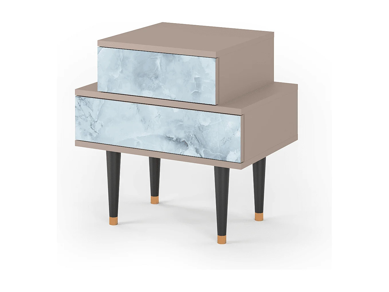 Table de nuit - 58х58х41 cm - NS1 - Glacial Colour, Latte