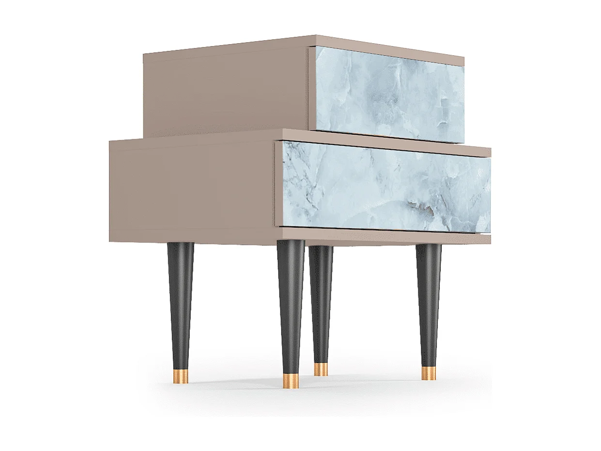 Table de nuit - 58х58х41 cm - NS1 - Glacial Colour, Latte