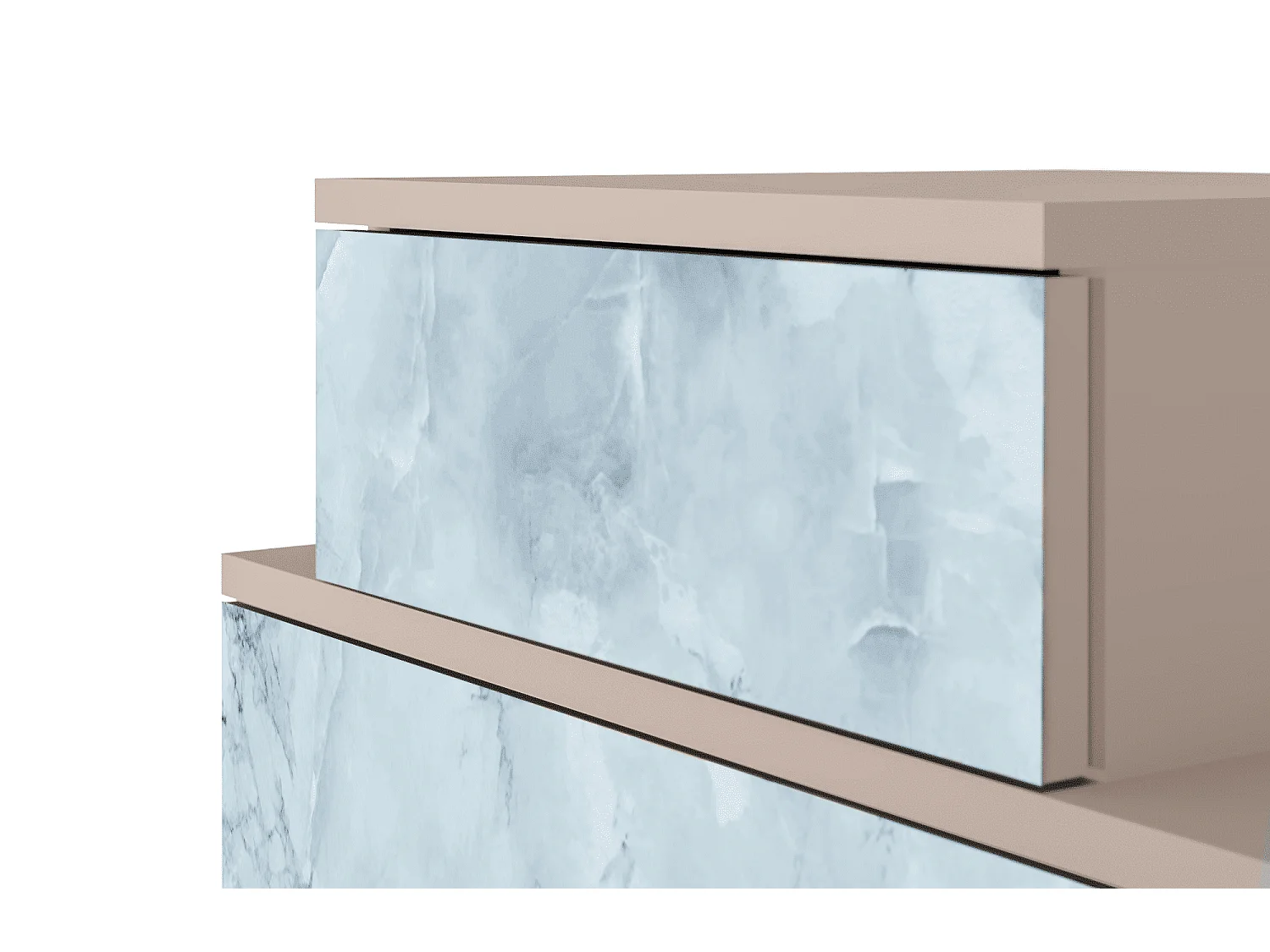 Table de nuit - 58х58х41 cm - NS1 - Glacial Colour, Latte