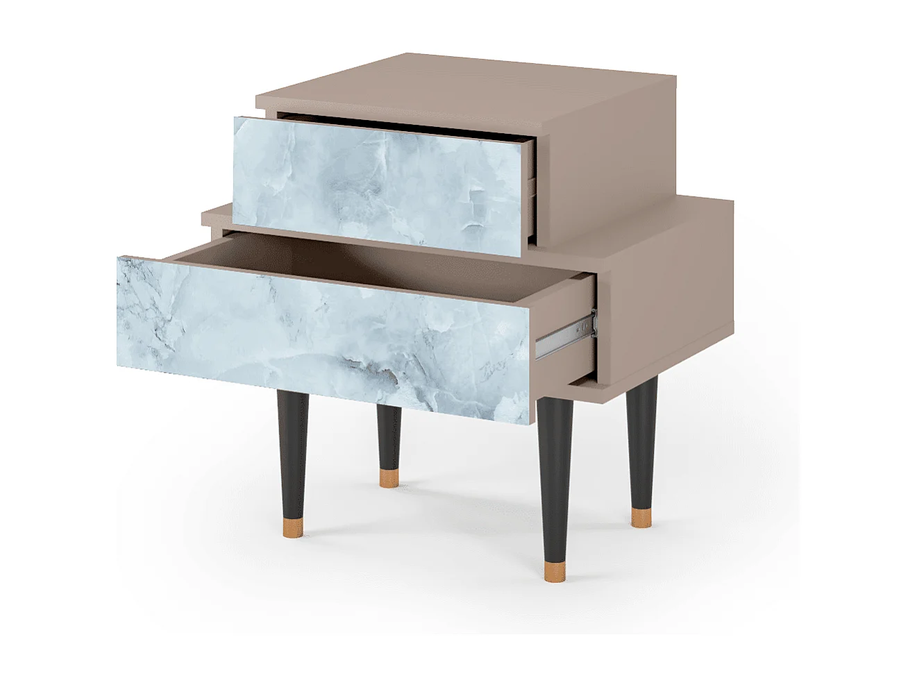 Table de nuit - 58х58х41 cm - NS1 - Glacial Colour, Latte