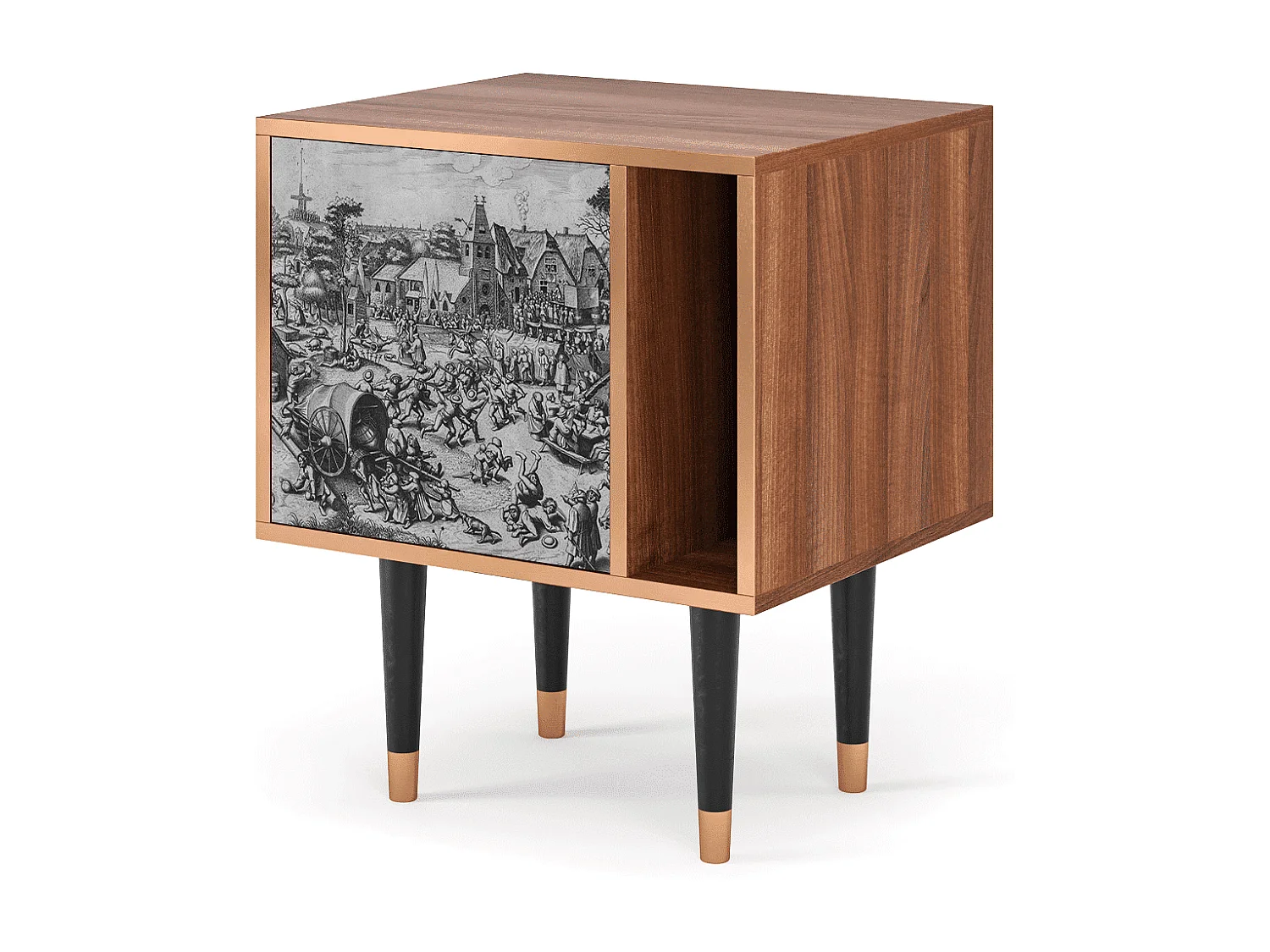 Mesita de noche - 57х69х48 cm - S2 - The Festival of Saint, Nogal