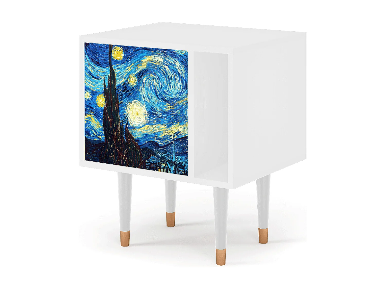 Criado-mudo - 57х69х48 cm - S2 - The Starry Night  , Branco