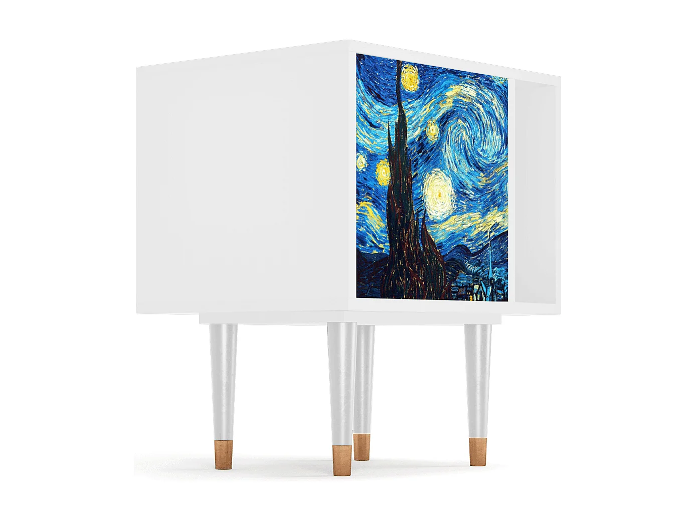 Table de nuit - 57х69х48 cm - S2 - The Starry Night  , Blanc