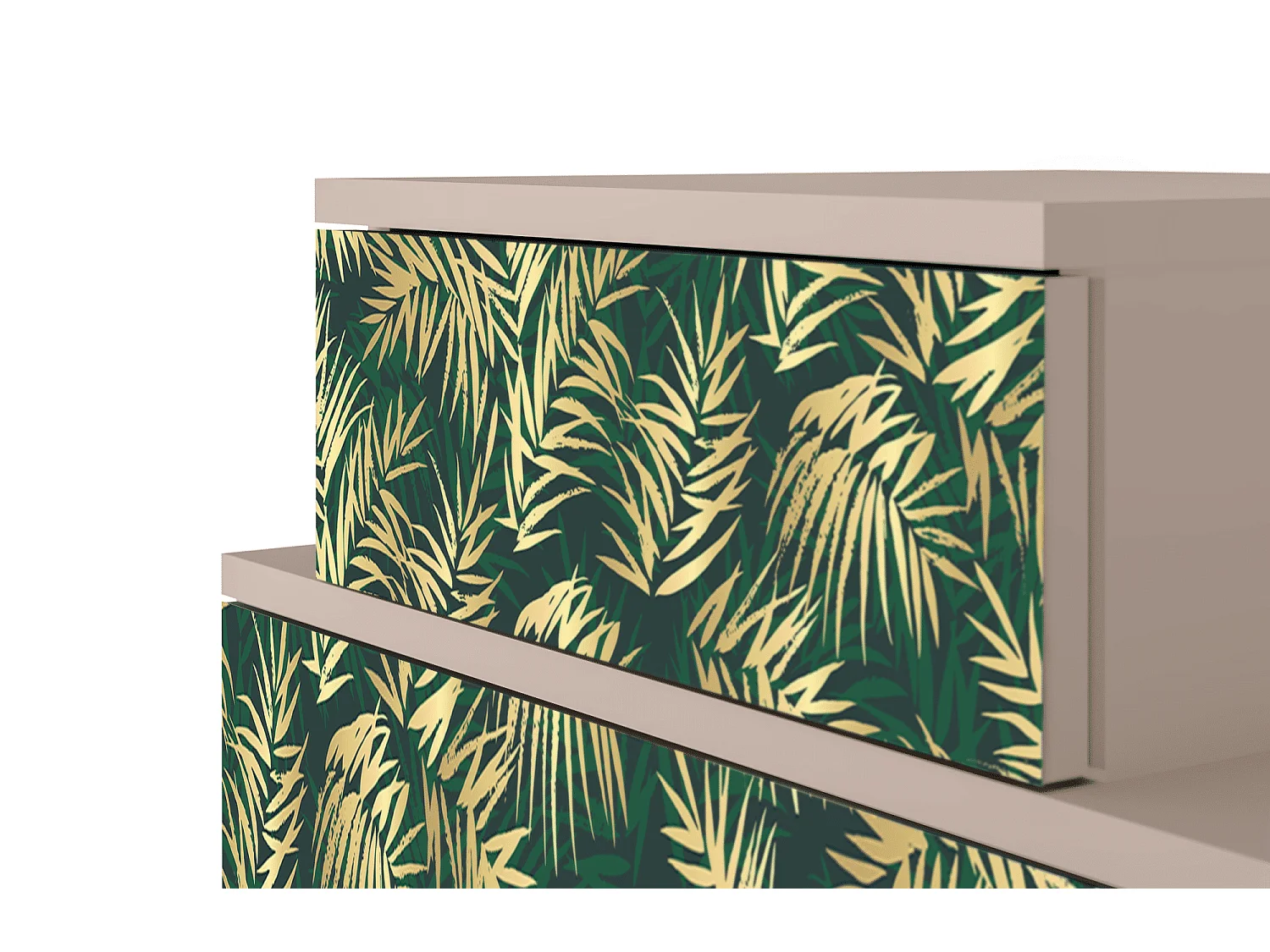 Criado-mudo - 58х58х41 cm - NS1 - Sunny Palm Tree, Latte