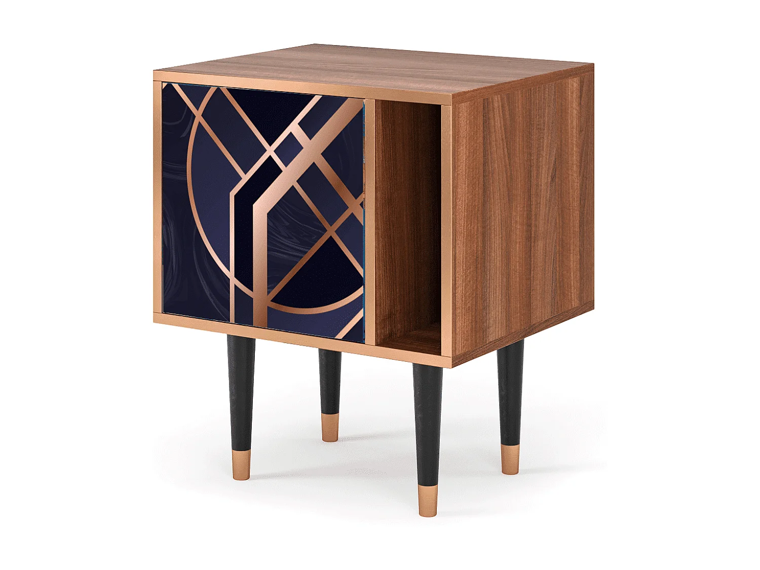 Criado-mudo - 57х69х48 cm - S2 - Purple Temple, Nogueira