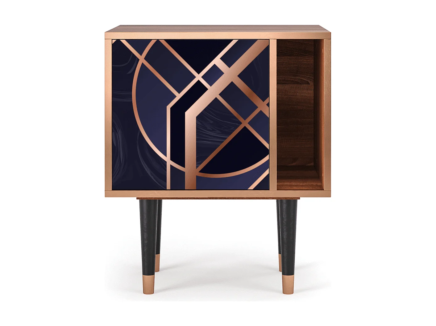 Criado-mudo - 57х69х48 cm - S2 - Purple Temple, Nogueira