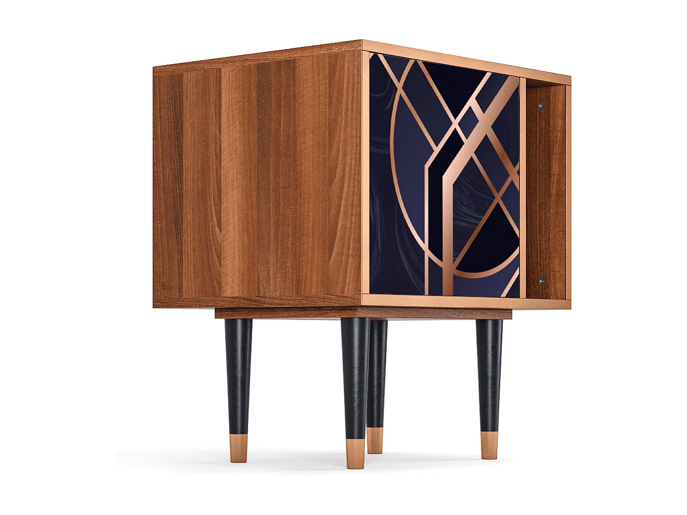 Criado-mudo - 57х69х48 cm - S2 - Purple Temple, Nogueira