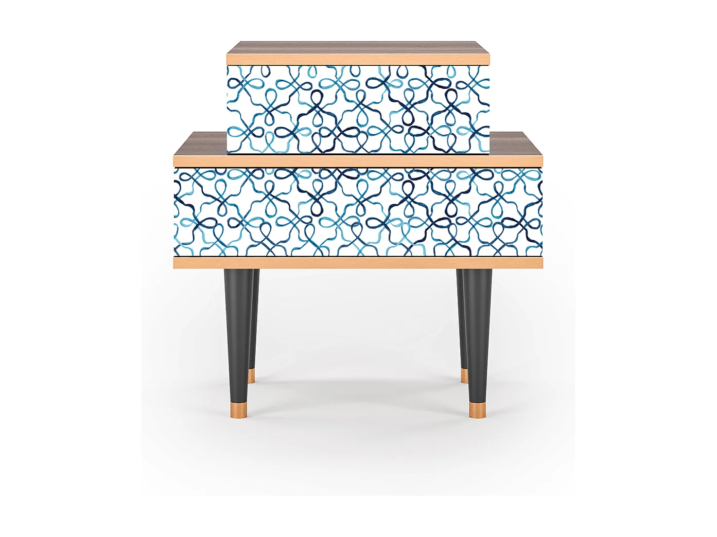 Table de nuit - 58х58х41 cm - NS1 - Marine Strings, Noyer