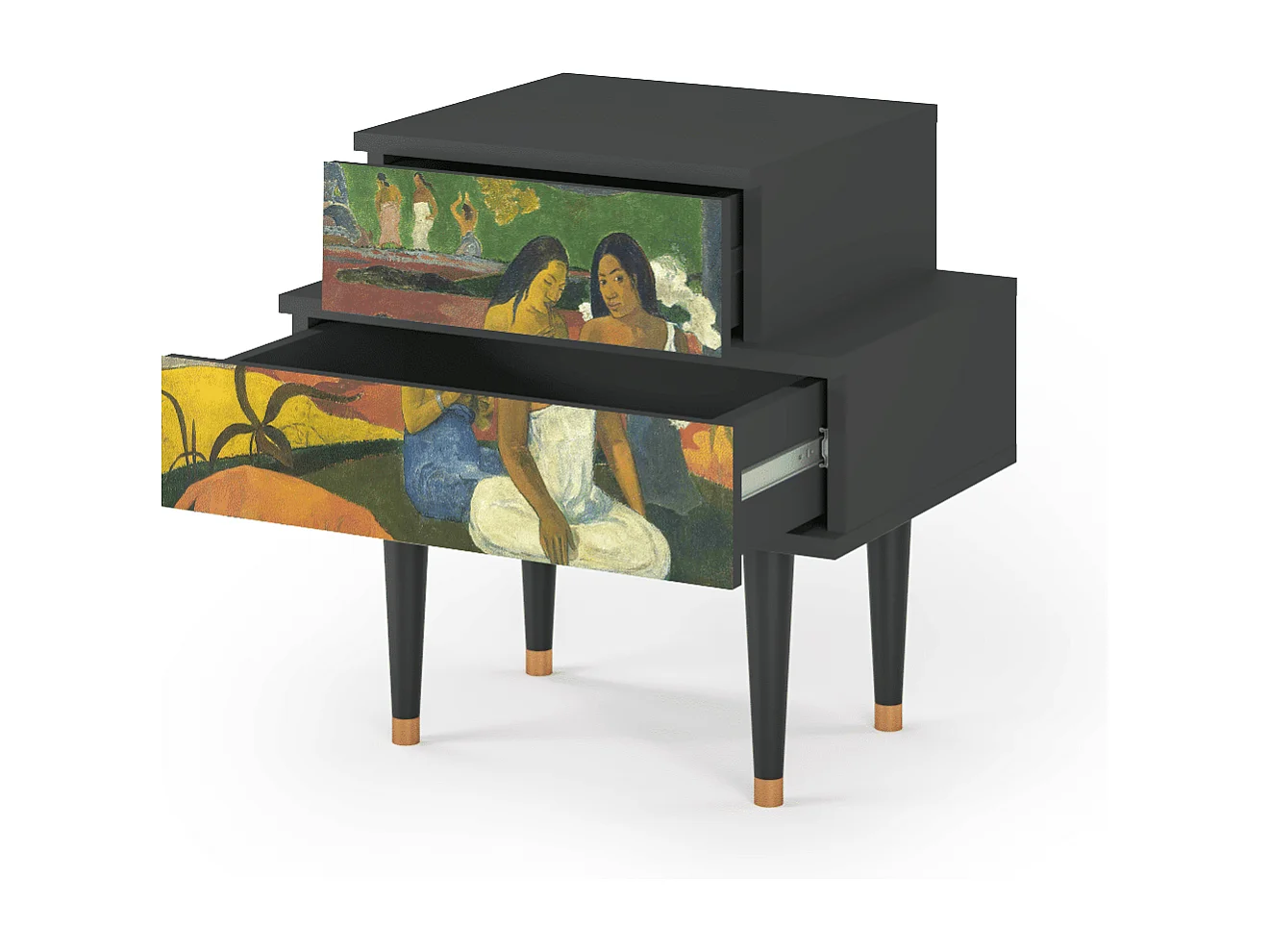 Stolik nocny - 58х58х41 cm - NS1 - Arearea , Antracyt