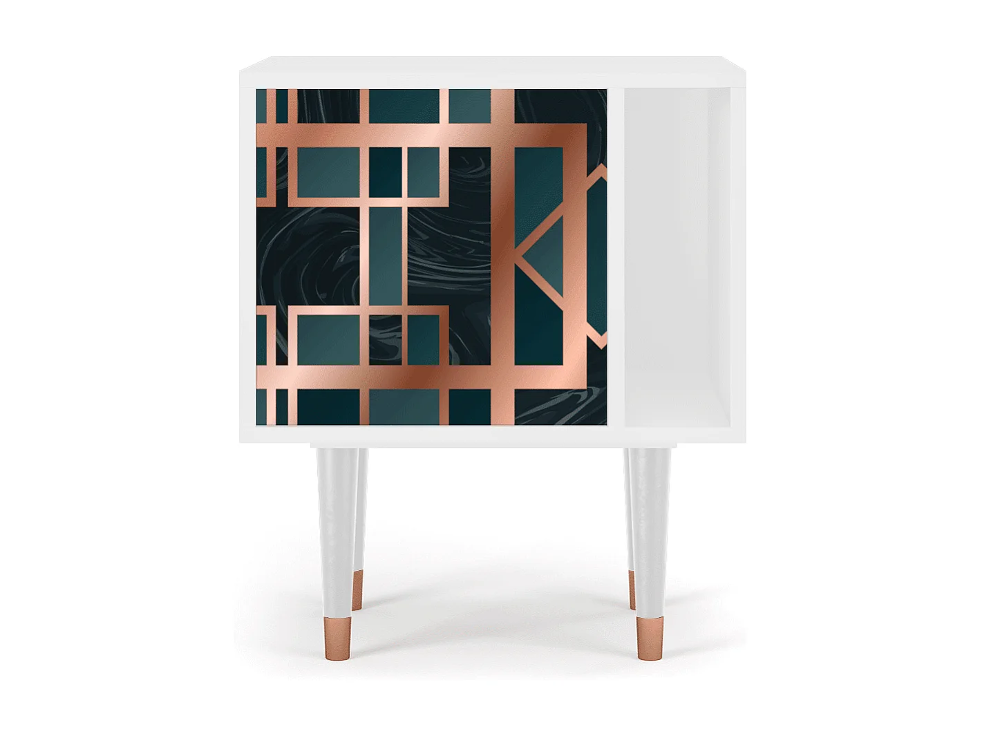 Table de nuit - 57х69х48 cm - S2 - Emerald Metro, Blanc