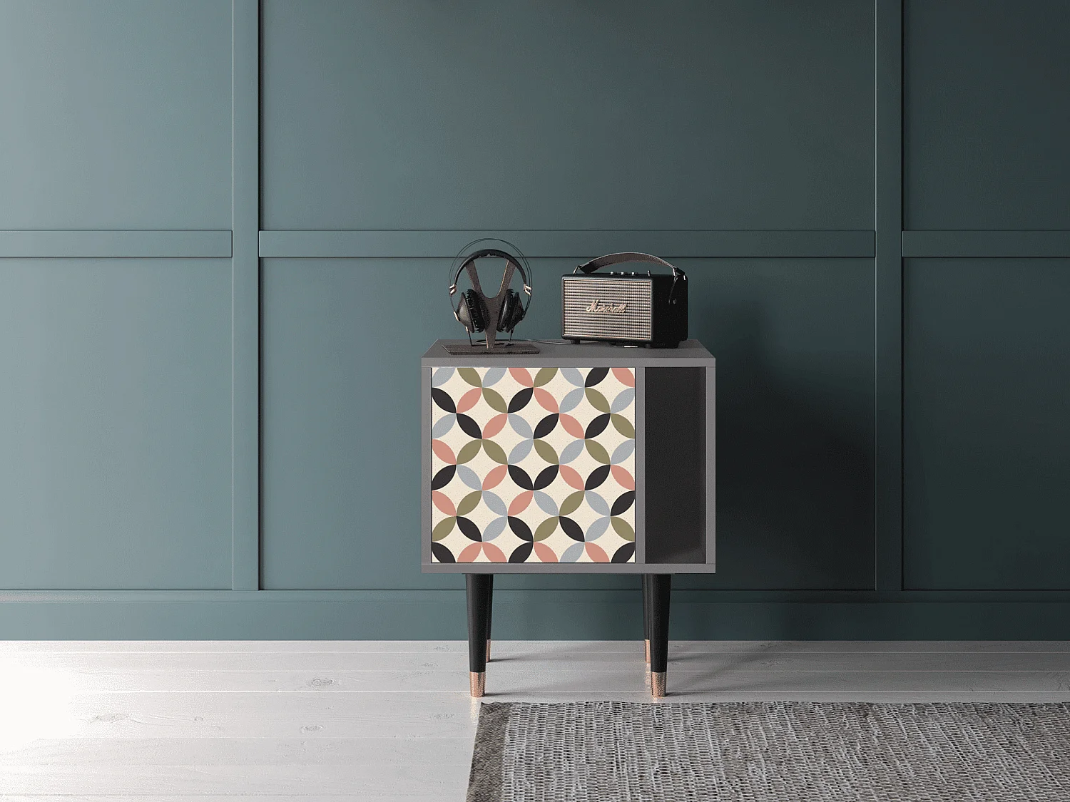 Nachtkastje - 57х69х48 cm - S2 - Butterfly Effect, Grijs