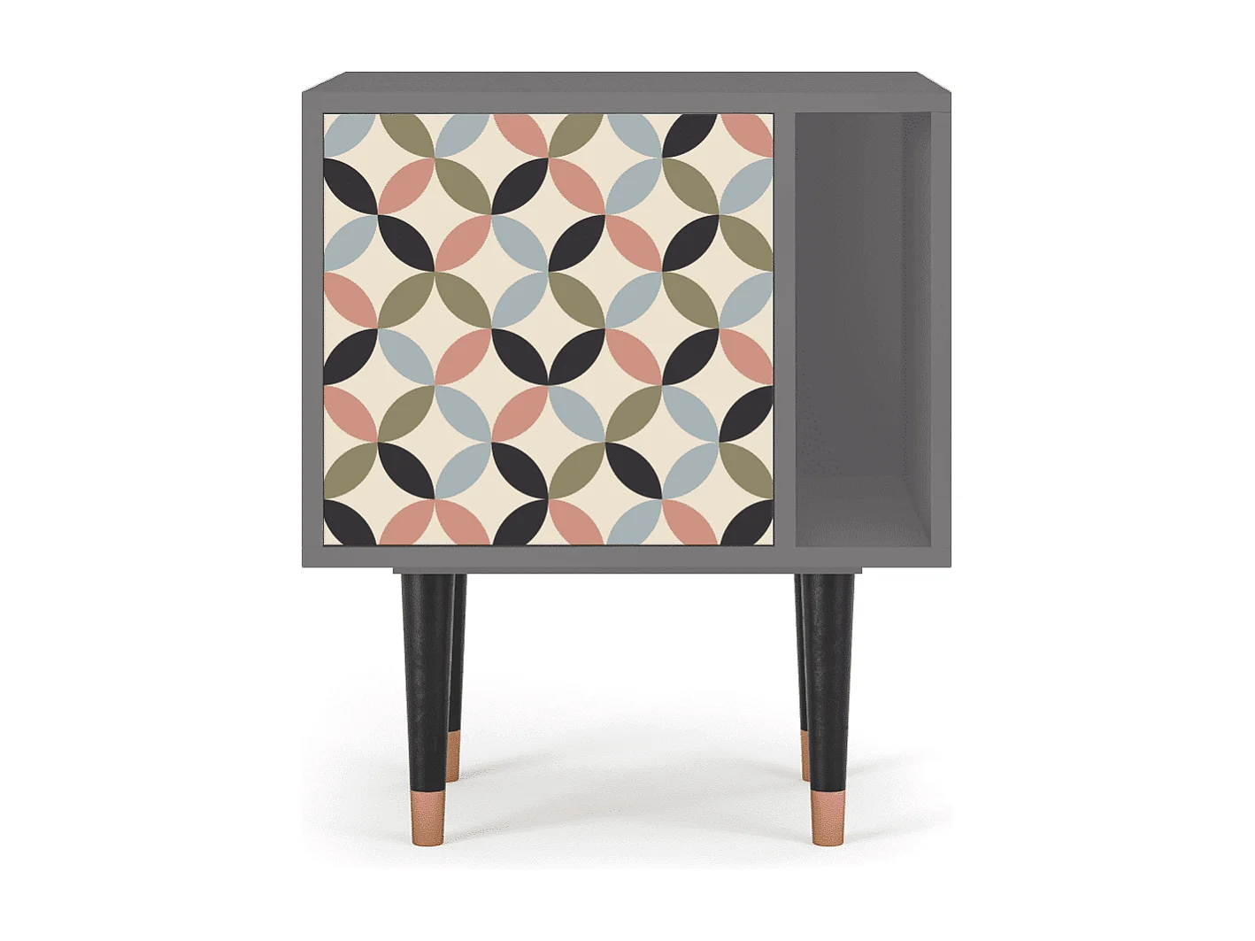 Stolik nocny - 57х69х48 cm - S2 - Butterfly Effect, Szary