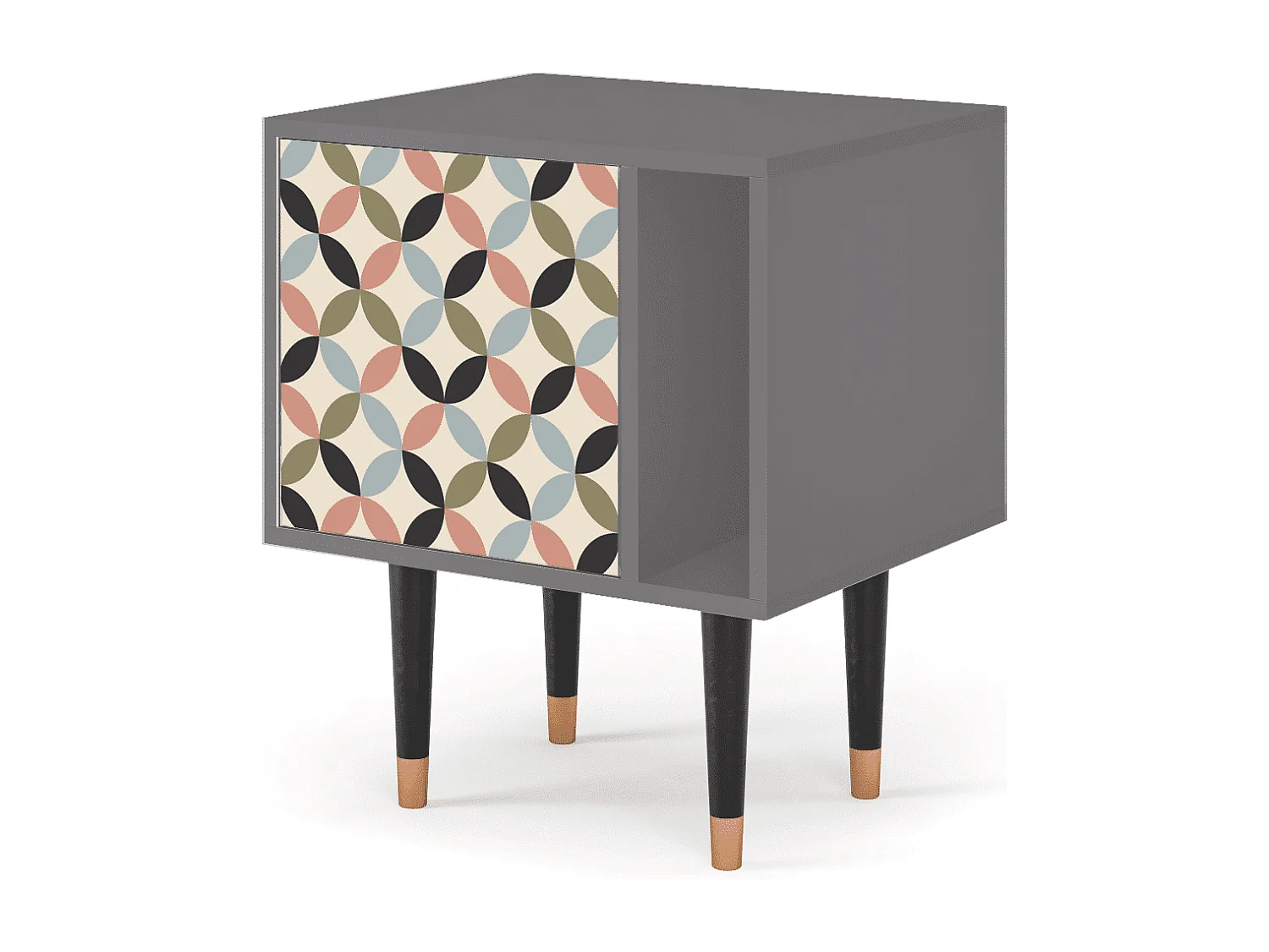 Stolik nocny - 57х69х48 cm - S2 - Butterfly Effect, Szary