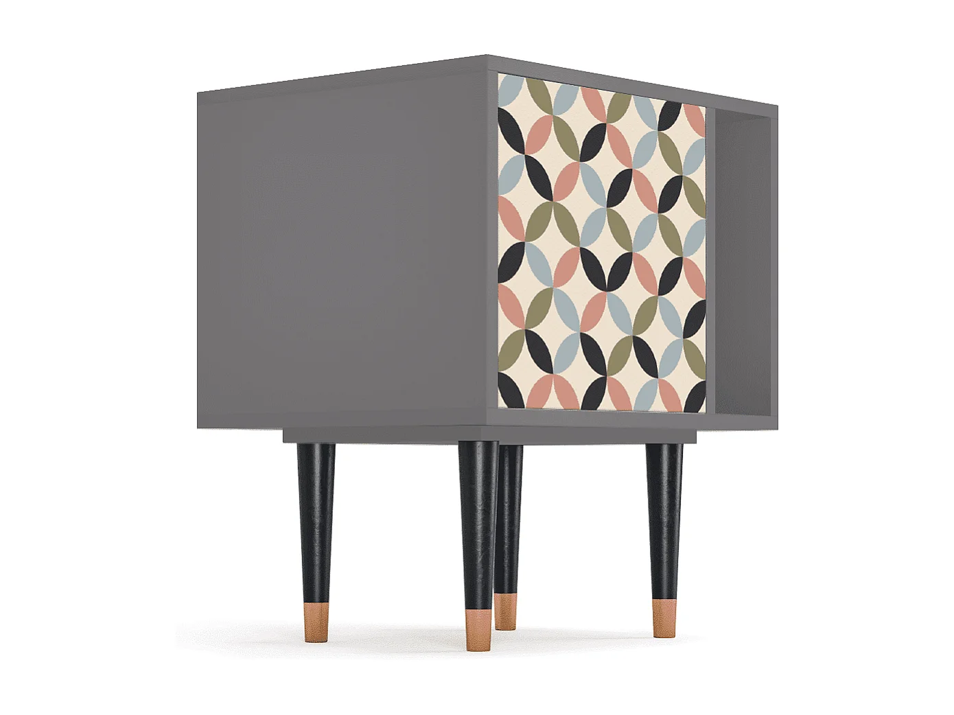 Stolik nocny - 57х69х48 cm - S2 - Butterfly Effect, Szary