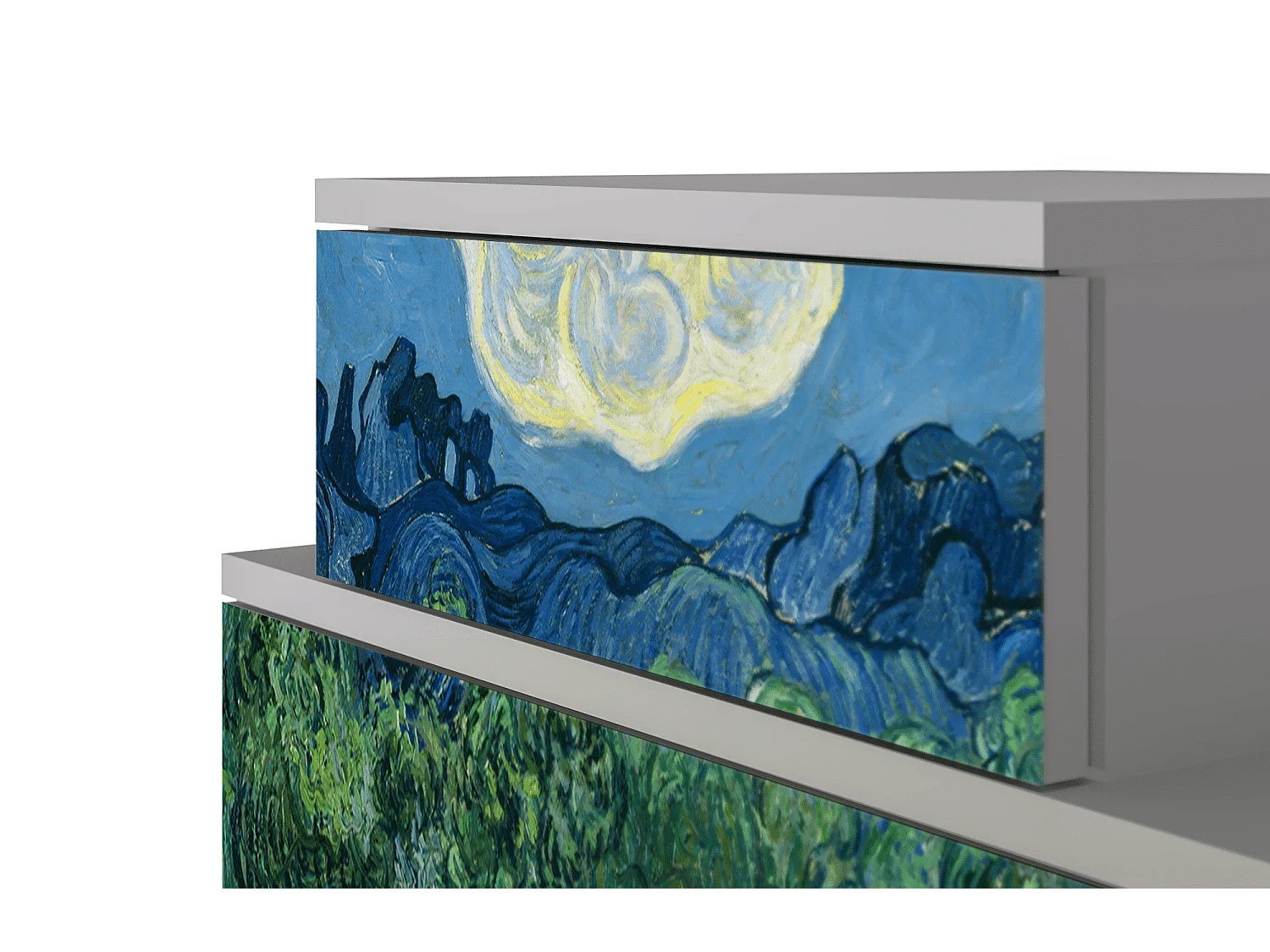 Mesita de noche - 58х58х41 cm - NS1 - The Oil Trees, Gris