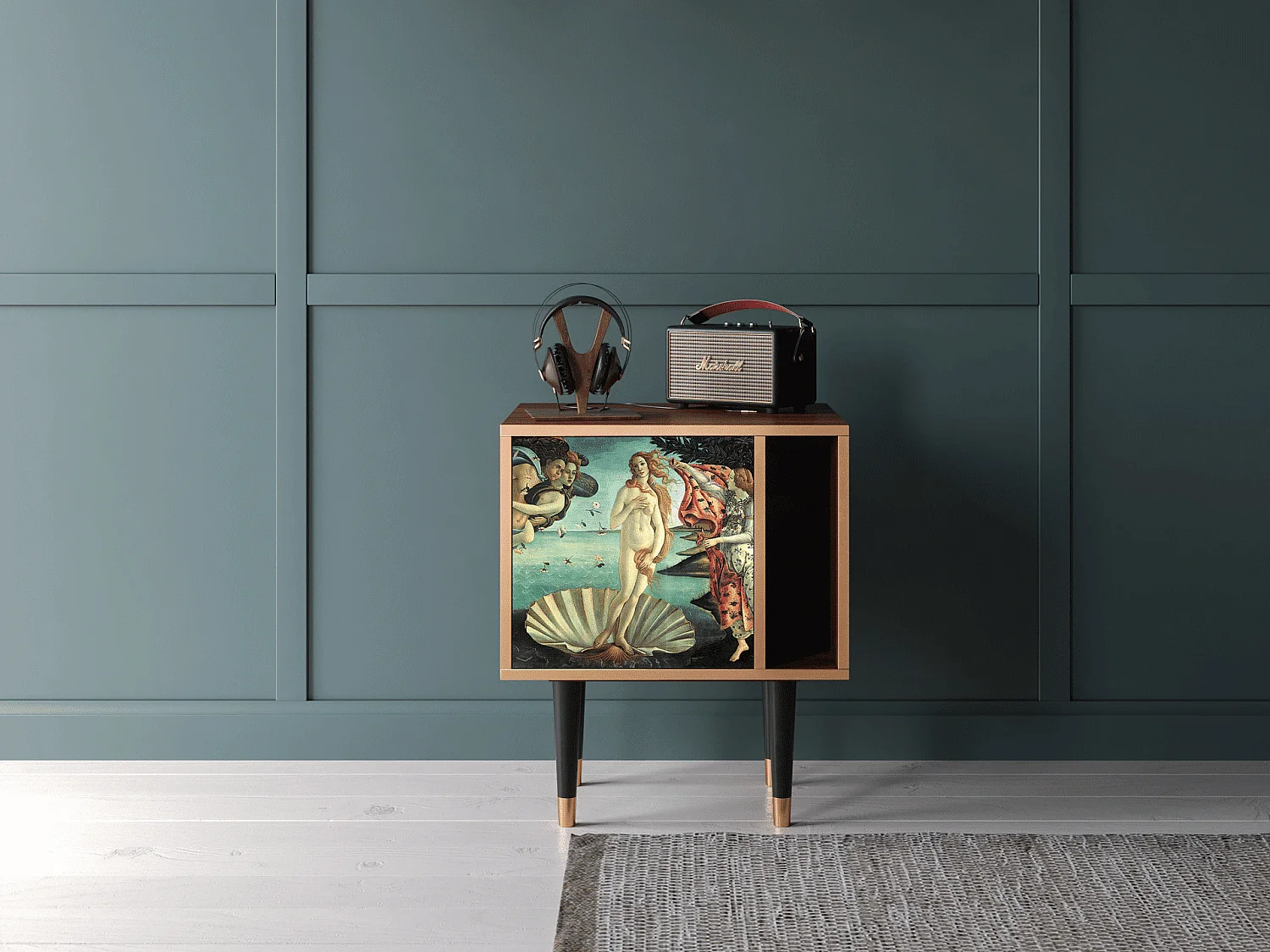 Table de nuit - 57х69х48 cm - S2 - The Birth of Venus, Noyer