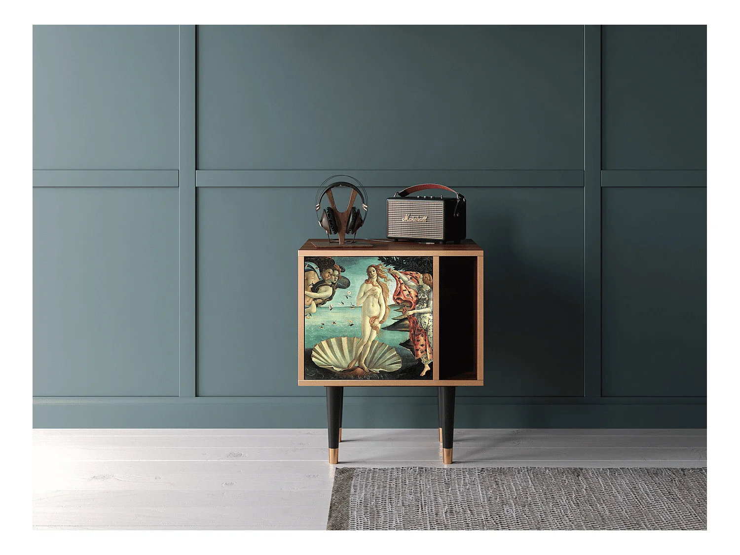 Table de nuit - 57х69х48 cm - S2 - The Birth of Venus, Noyer