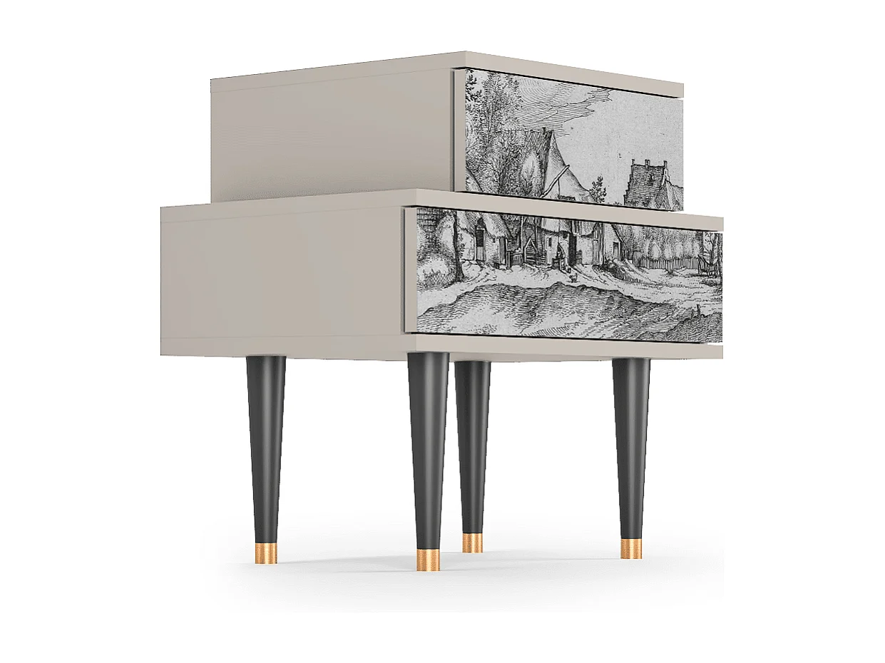 Criado-mudo - 58х58х41 cm - NS1 - Farms in a Village, Areia