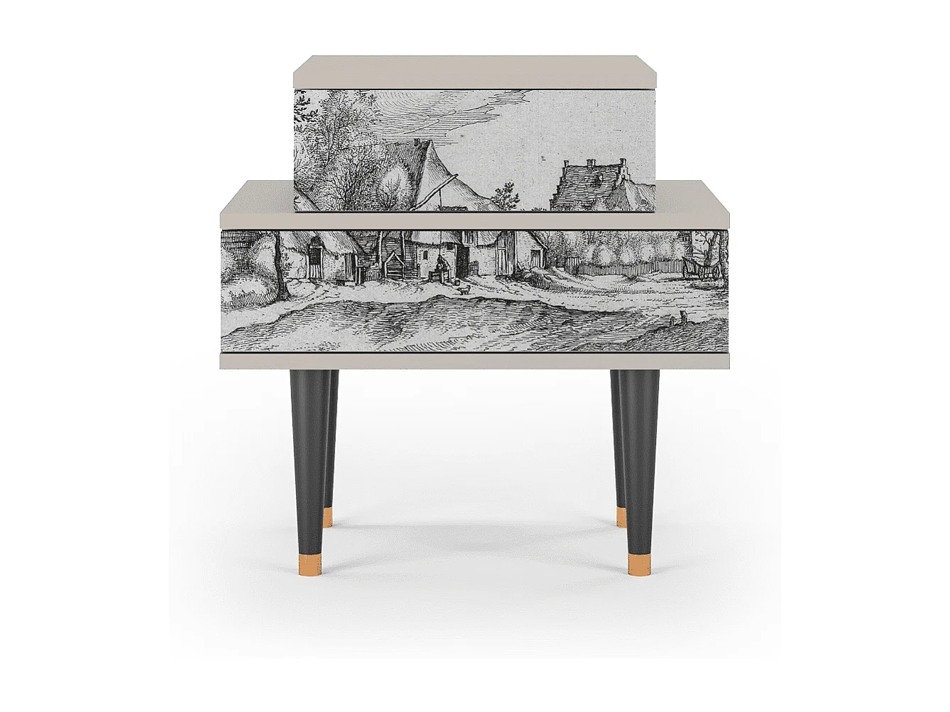 Criado-mudo - 58х58х41 cm - NS1 - Farms in a Village, Areia