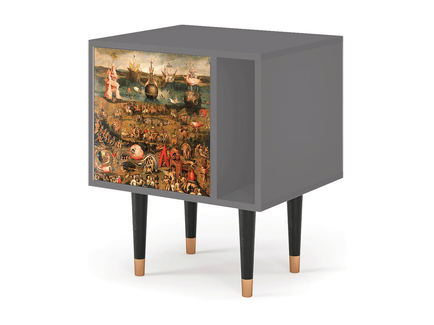 Nachtkastje - 57х69х48 cm - S2 - Garden of Delights , Grijs