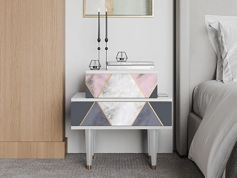 Stolik nocny - 58х58х41 cm - NS1 - Ideal Harmony, Biały