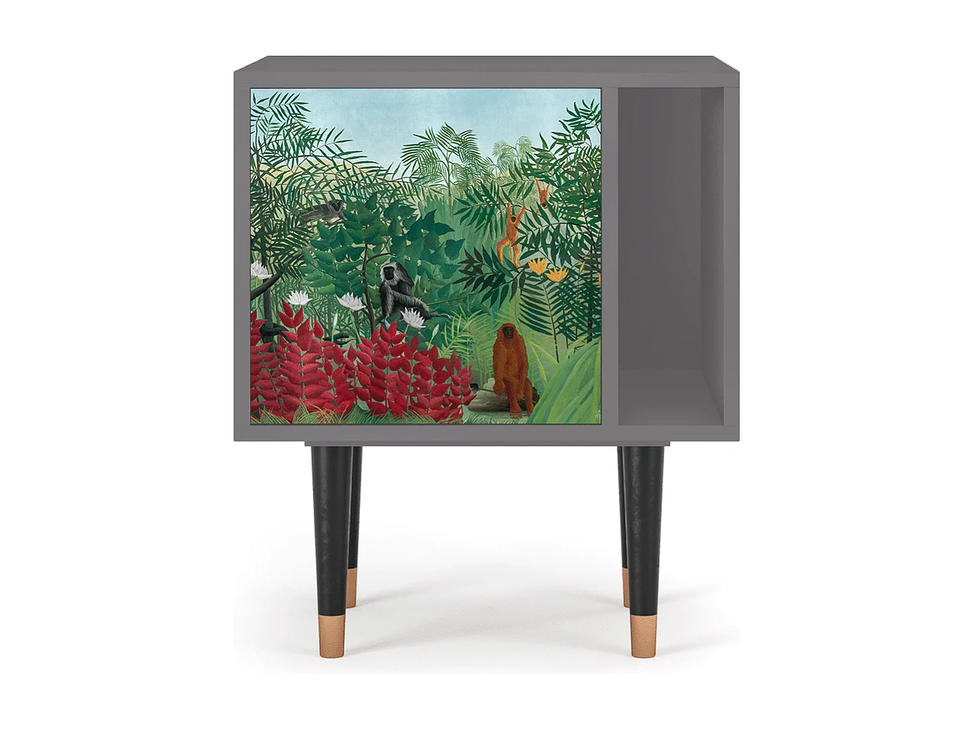 Mesita de noche - 57х69х48 cm - S2 - Jungles in Paris, Gris