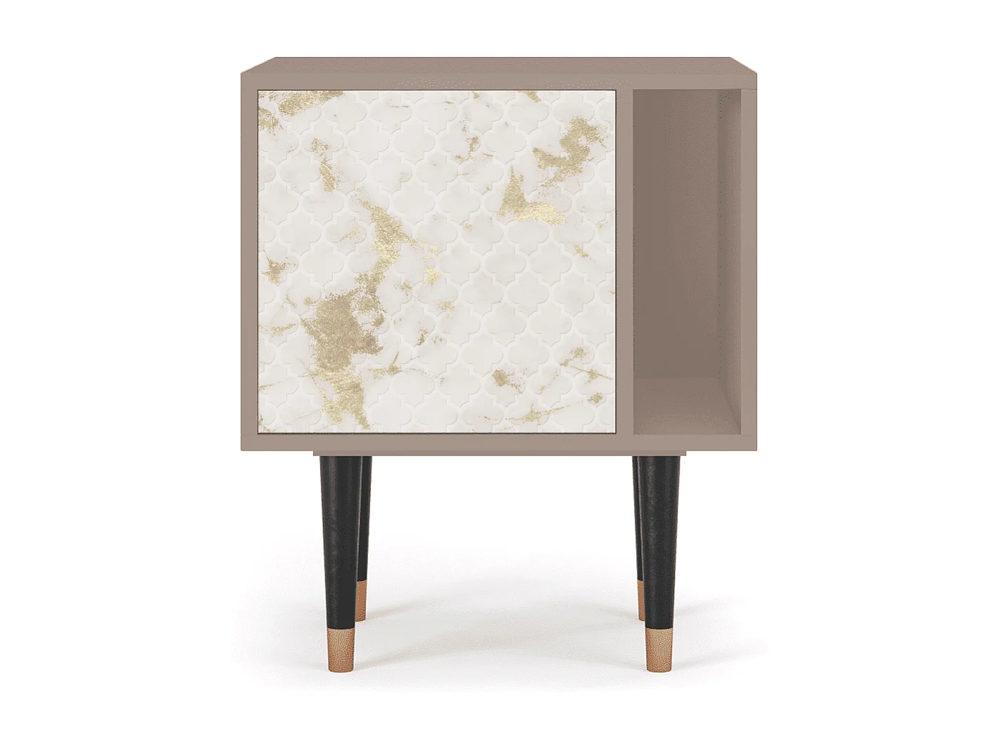 Stolik nocny - 57х69х48 cm - S2 - Sahara desert, Latte