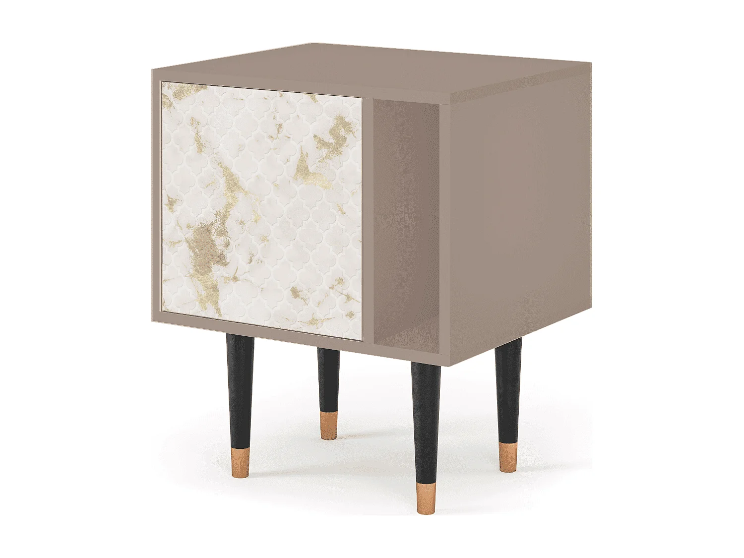 Stolik nocny - 57х69х48 cm - S2 - Sahara desert, Latte