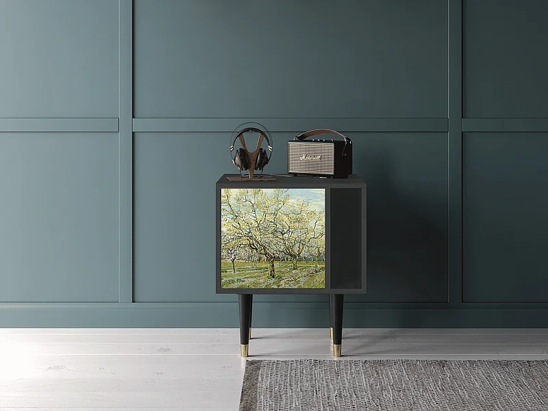 Stolik nocny - 57х69х48 cm - S2 - The Biały Orchard, Antracyt