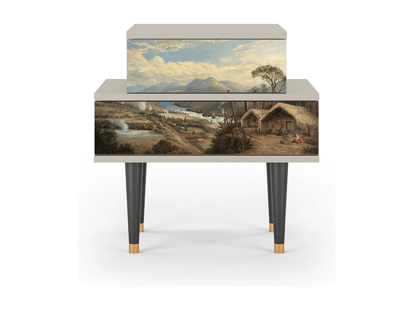 Nachtkastje - 58х58х41 cm - NS1 - View Across the Plains , Zand