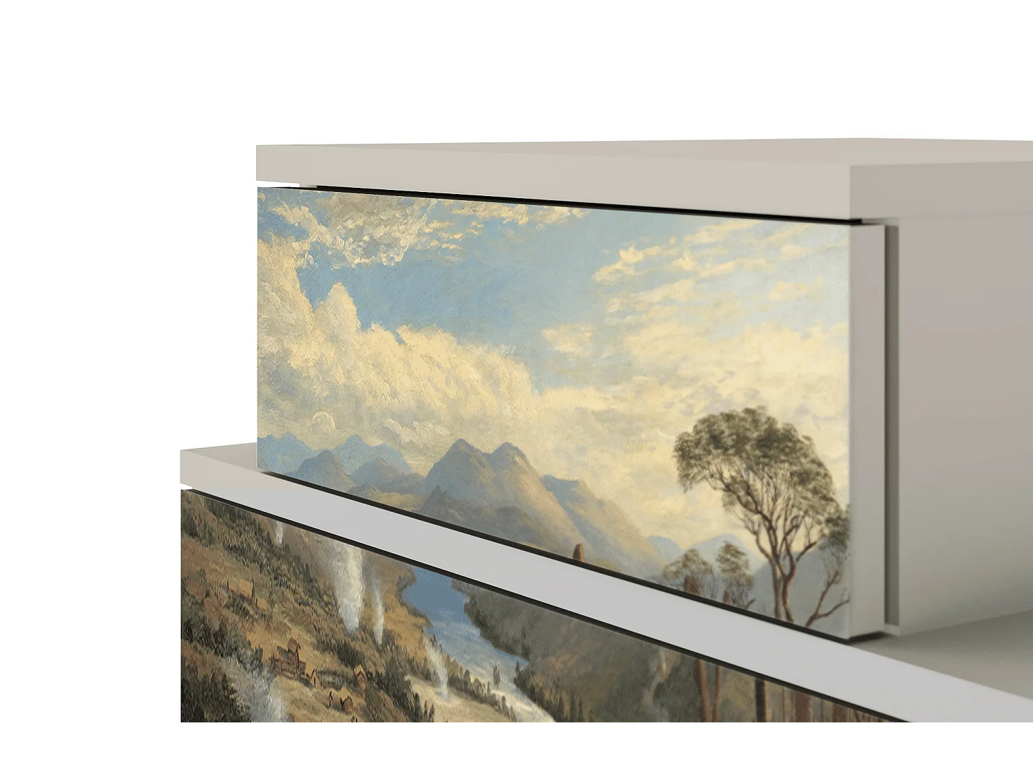 Nachtkastje - 58х58х41 cm - NS1 - View Across the Plains , Zand