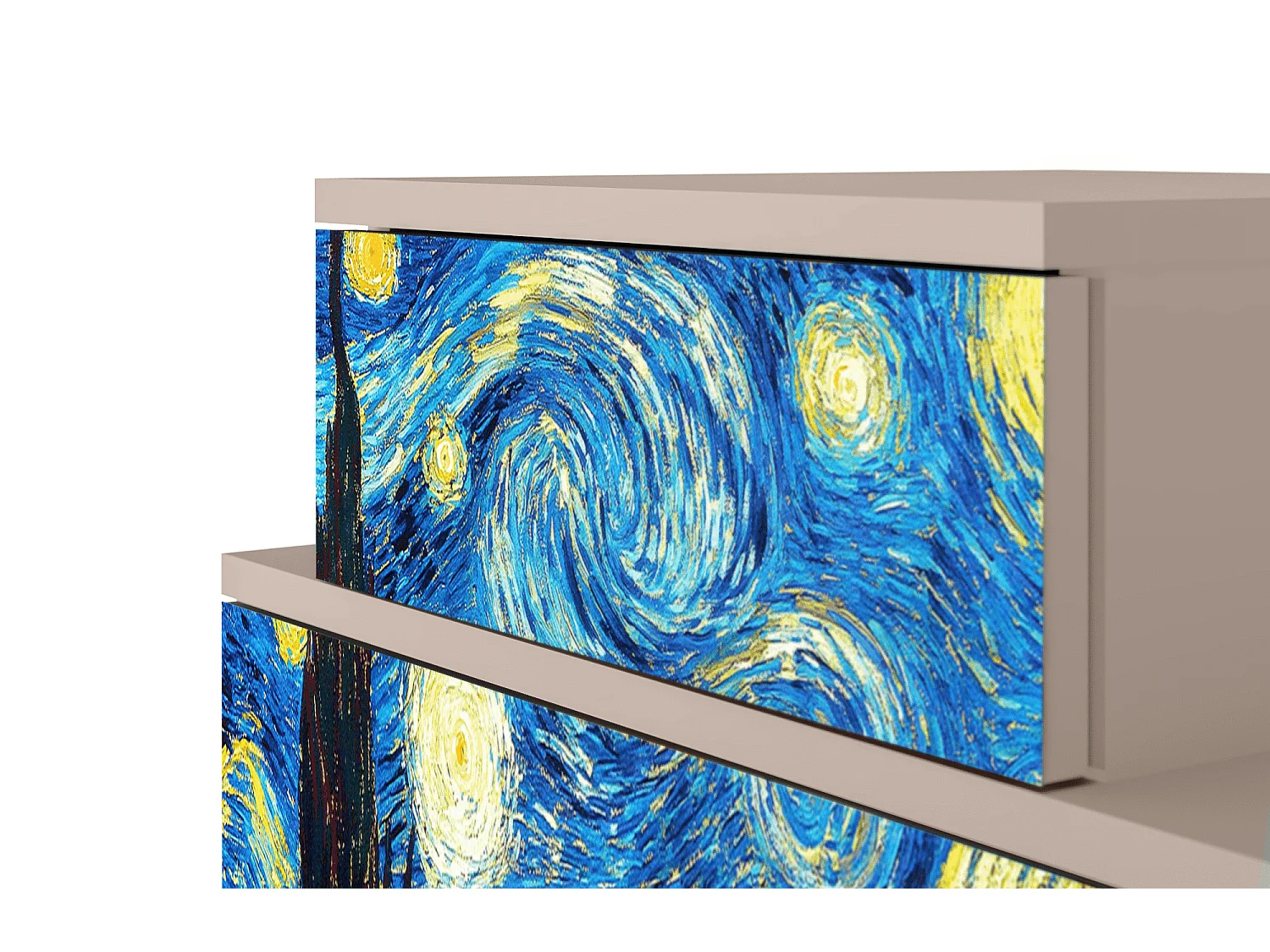 Nachtkastje - 58х58х41 cm - NS1 - The Starry Night  , Latte