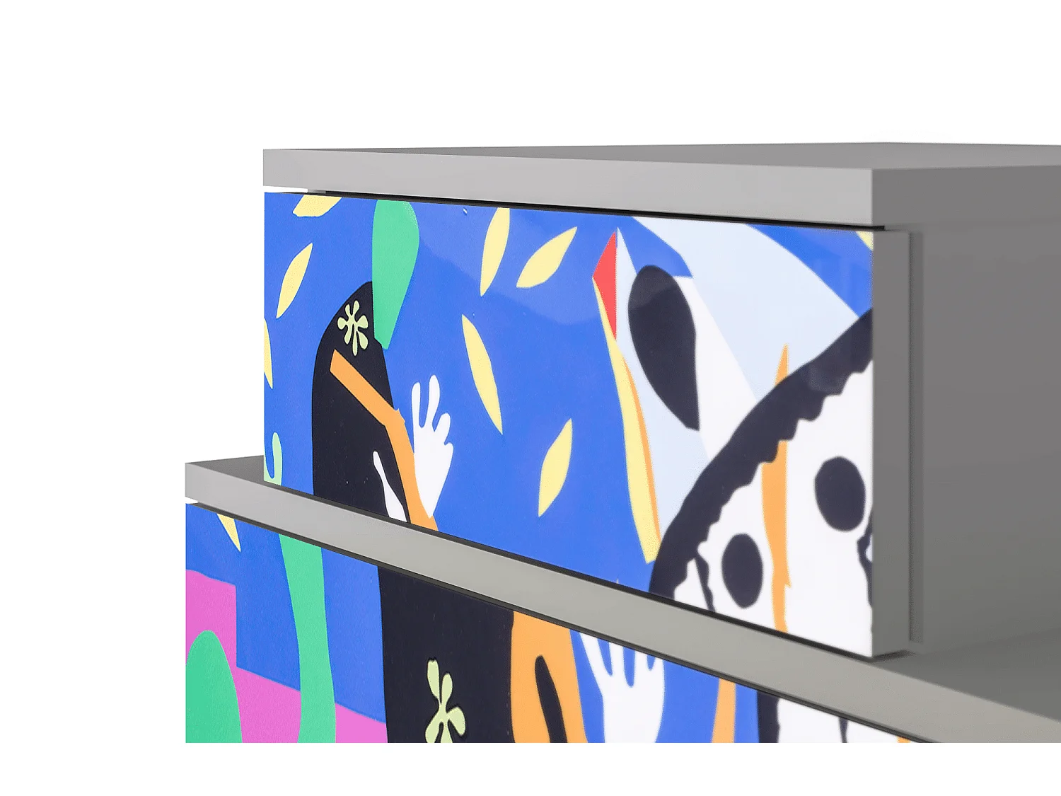 Table de nuit - 58х58х41 cm - NS1 - La Tristesse du Roi, Gris