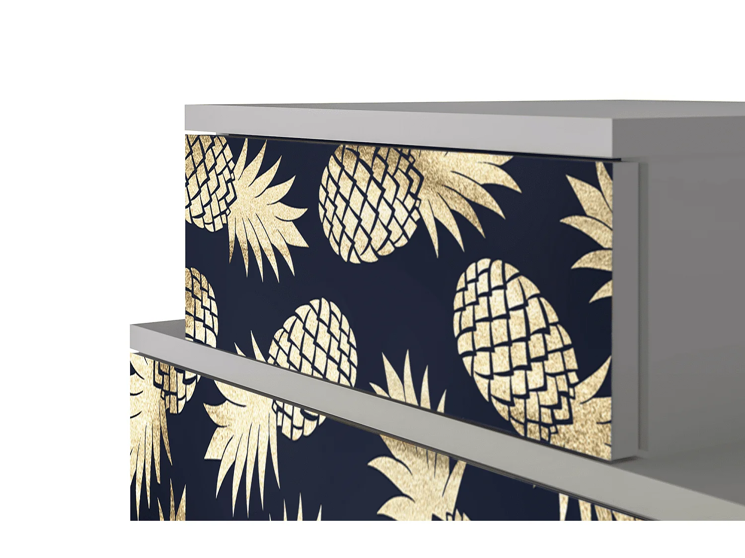 Table de nuit - 58х58х41 cm - NS1 - Sunny Pineaple, Gris