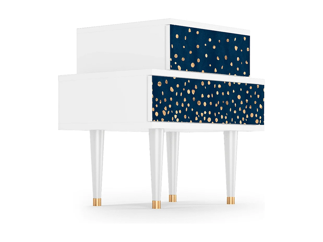 Table de nuit - 58х58х41 cm - NS1 - Van Gogh Lights, Blanc