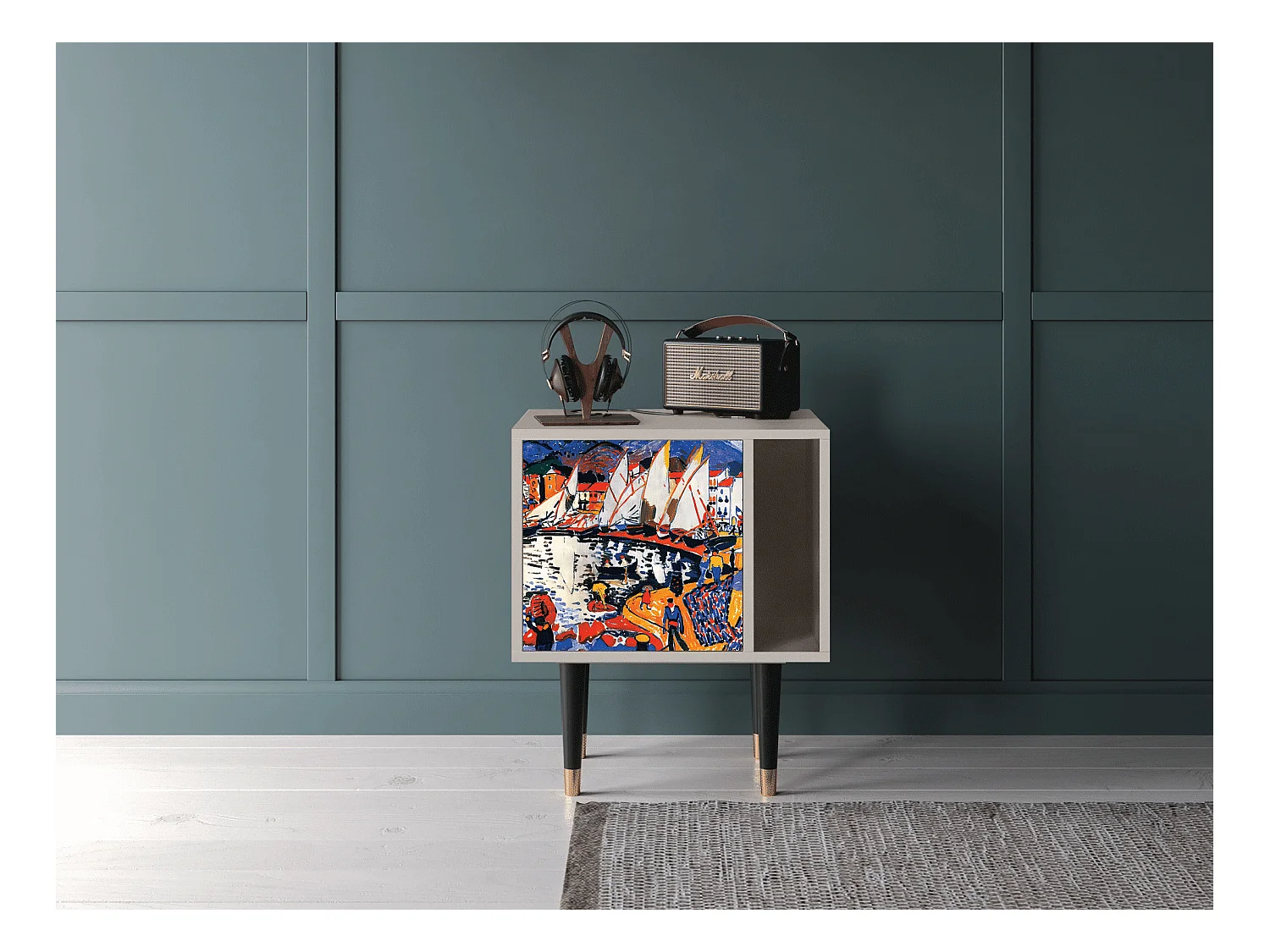 Table de nuit - 57х69х48 cm - S2 - Le Séchage des voiles , Sable