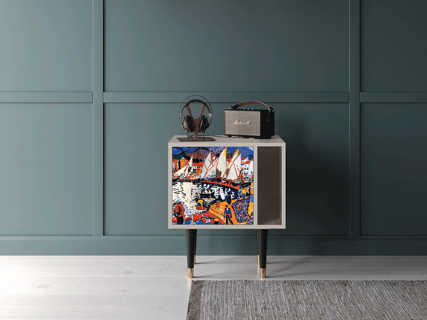 Table de nuit - 57х69х48 cm - S2 - Le Séchage des voiles , Sable