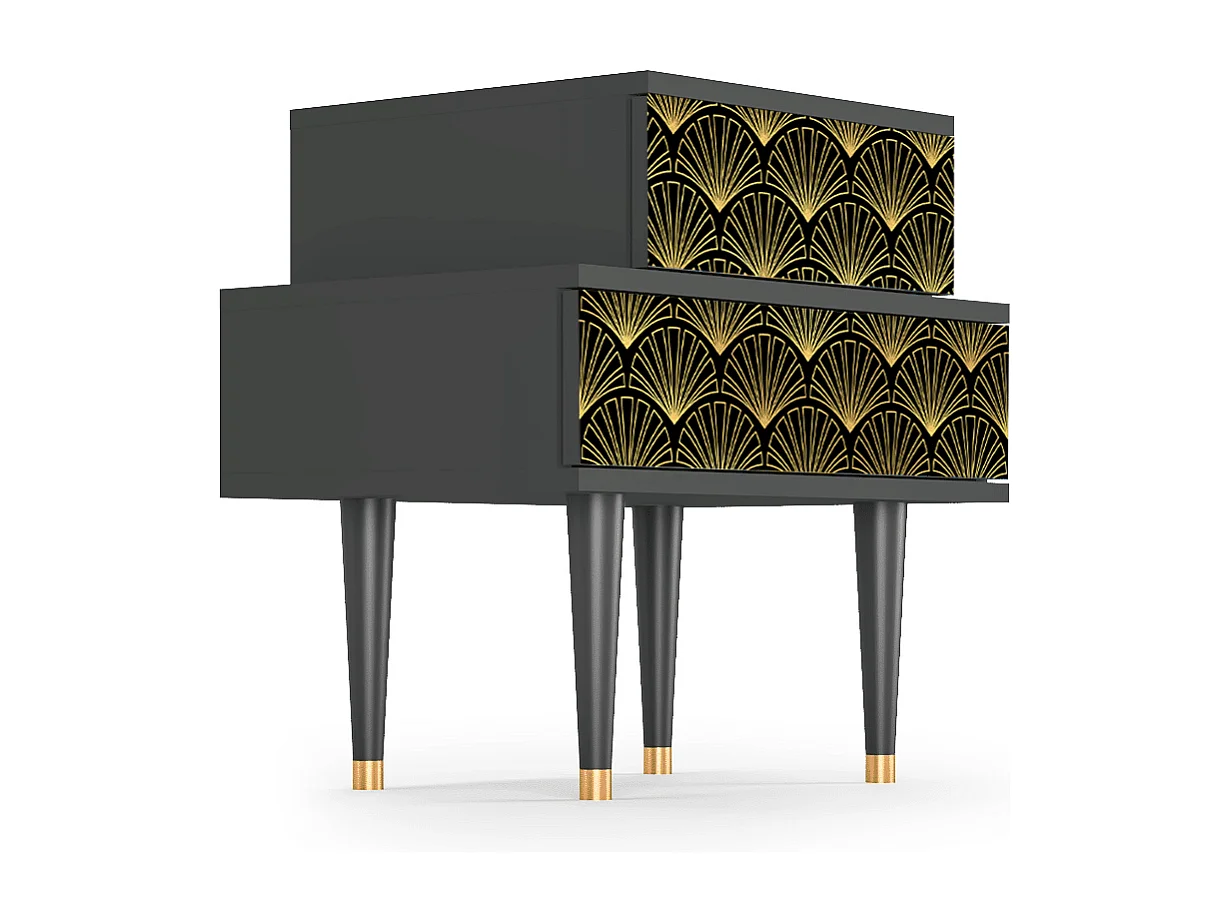 Stolik nocny - 58х58х41 cm - NS1 - Bird of Juno, Antracyt