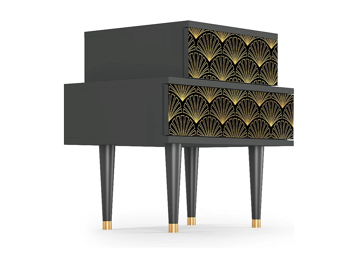 Stolik nocny - 58х58х41 cm - NS1 - Bird of Juno, Antracyt