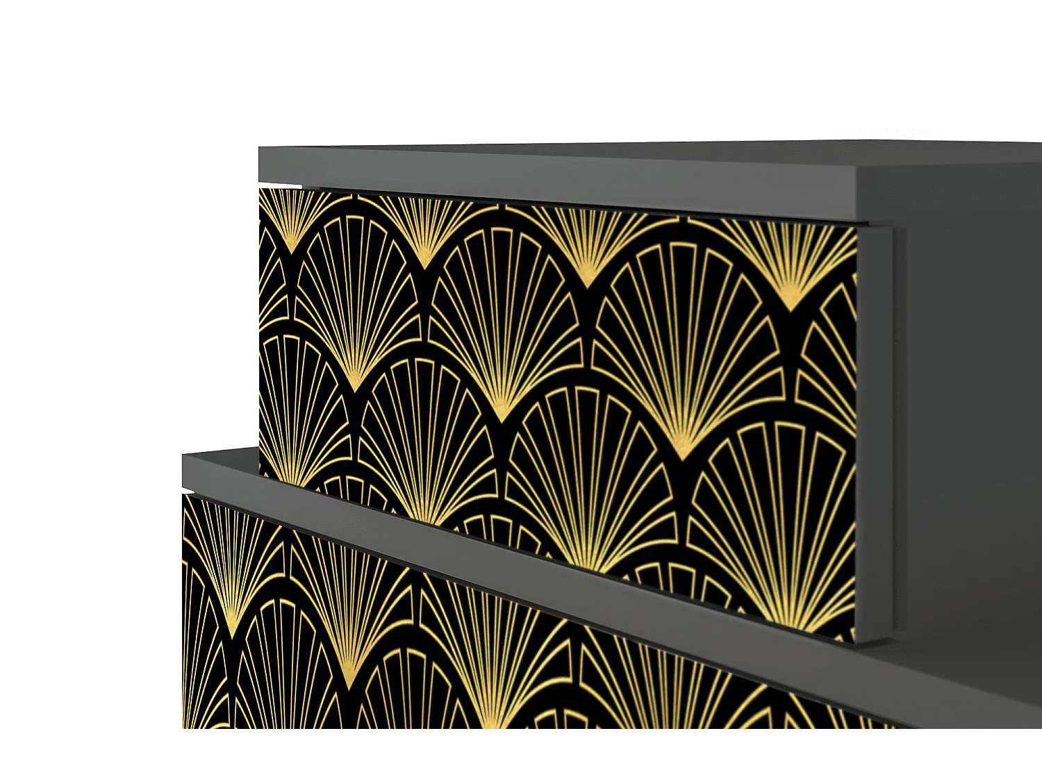 Stolik nocny - 58х58х41 cm - NS1 - Bird of Juno, Antracyt