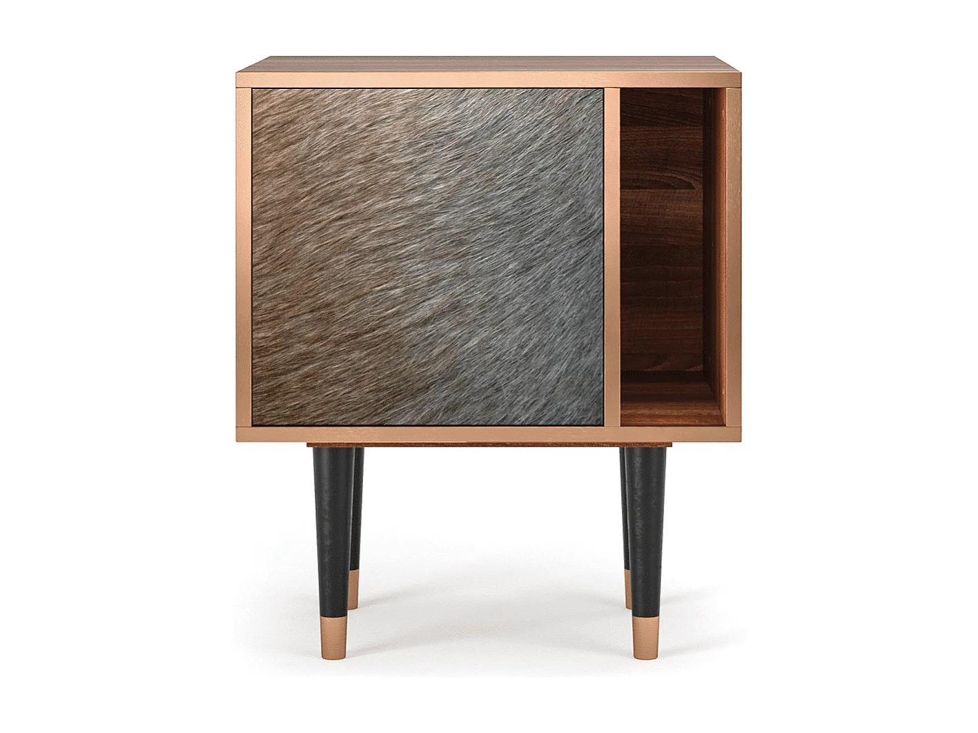 Table de nuit - 57х69х48 cm - S2 - Peanut Hair, Noyer