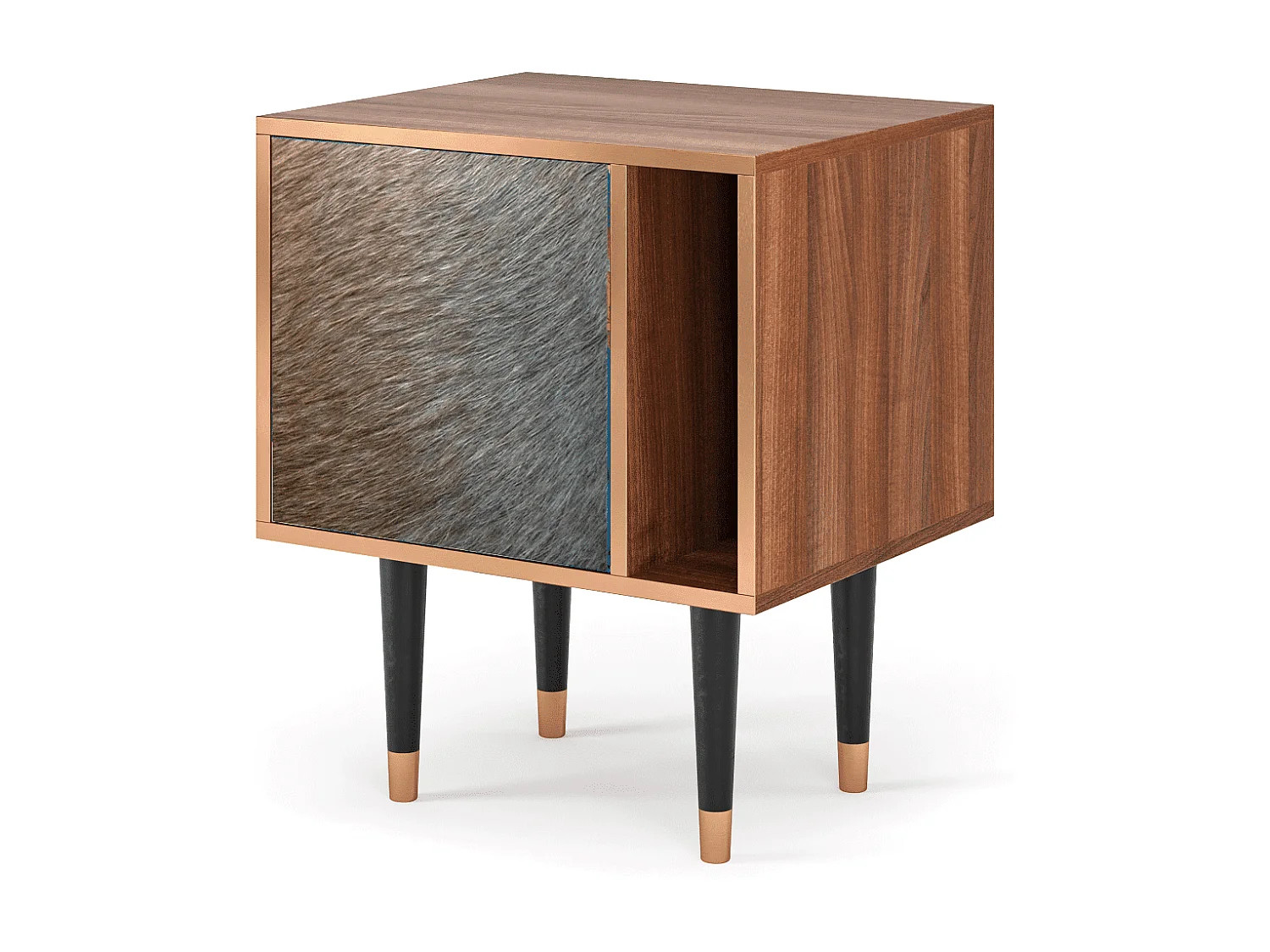 Table de nuit - 57х69х48 cm - S2 - Peanut Hair, Noyer