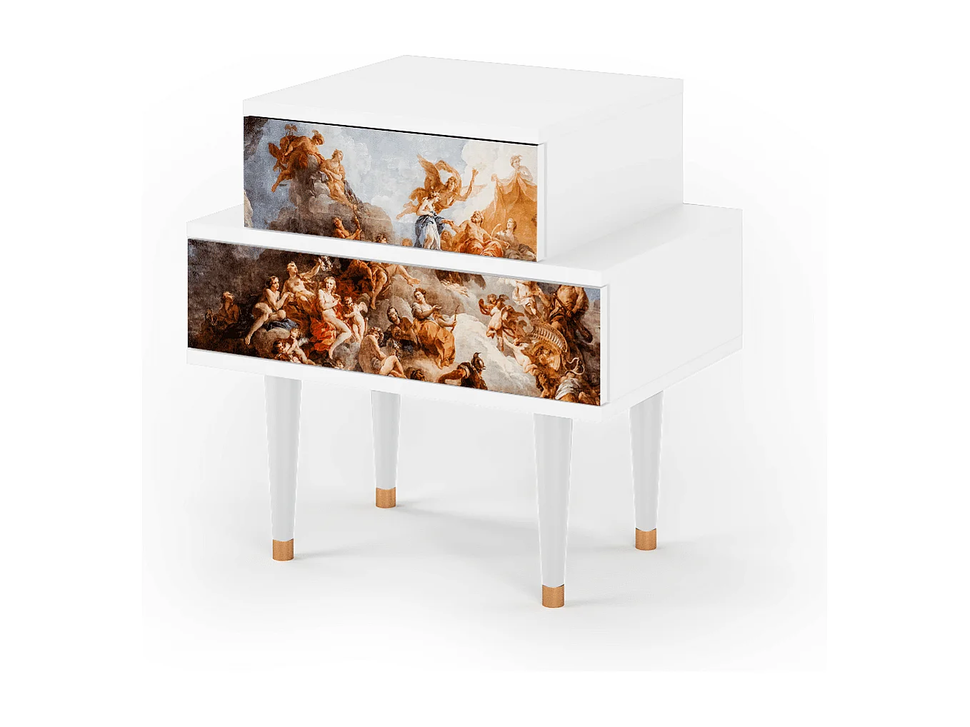 Criado-mudo - 58х58х41 cm - NS1 - Versailles, Branco