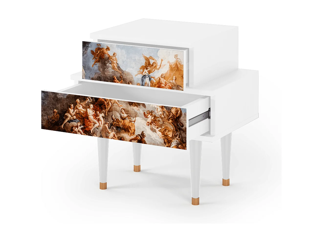 Criado-mudo - 58х58х41 cm - NS1 - Versailles, Branco