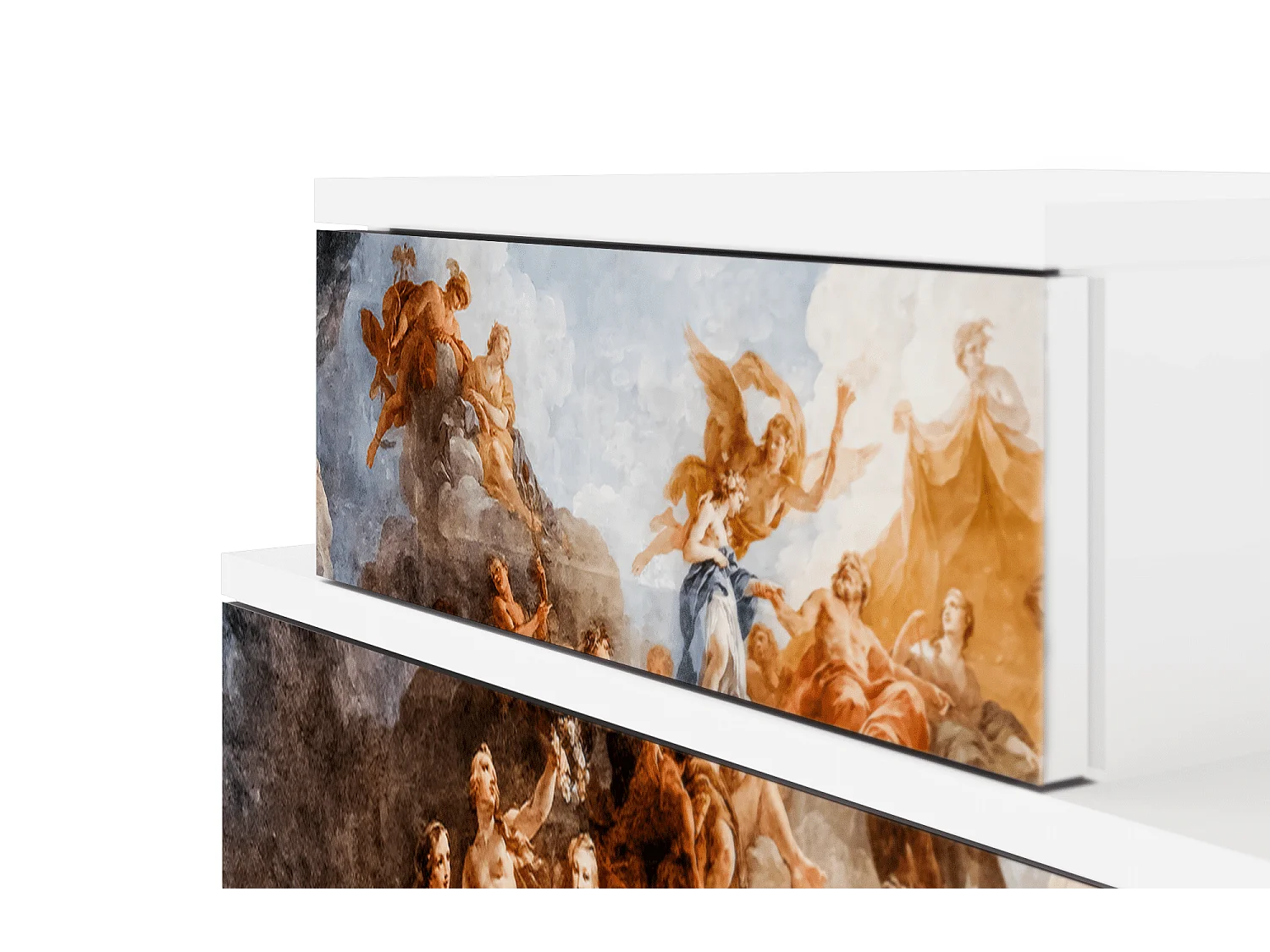 Stolik nocny - 58х58х41 cm - NS1 - Versailles, Biały