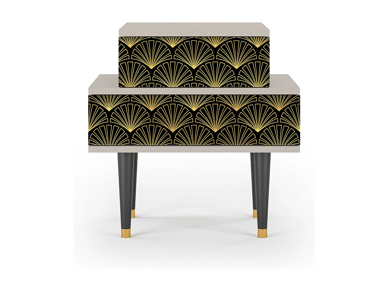 Stolik nocny - 58х58х41 cm - NS1 - Bird of Juno, Piaskowy