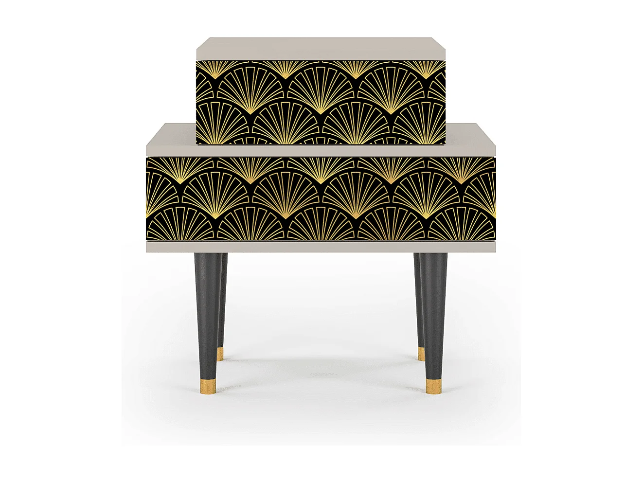 Stolik nocny - 58х58х41 cm - NS1 - Bird of Juno, Piaskowy